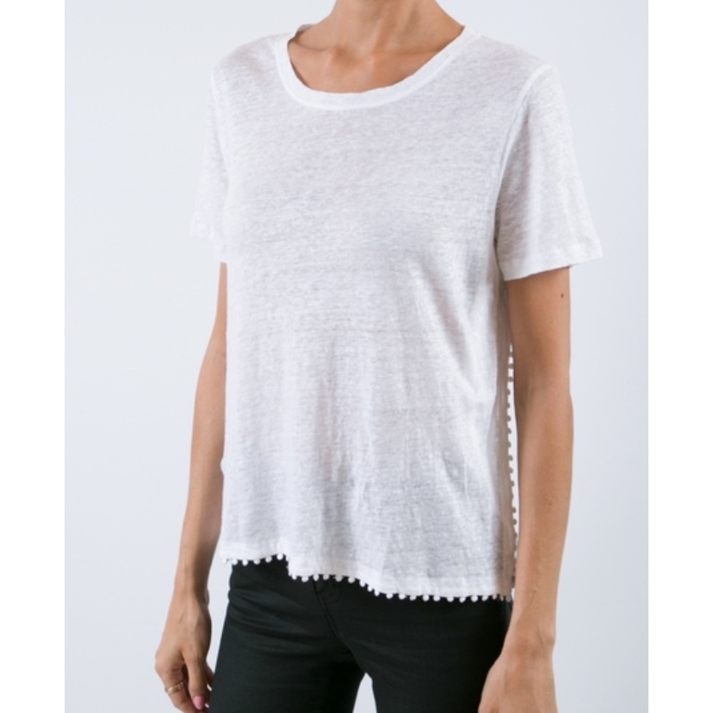 NWT Majestic Filatures White Scoop Neck Tee